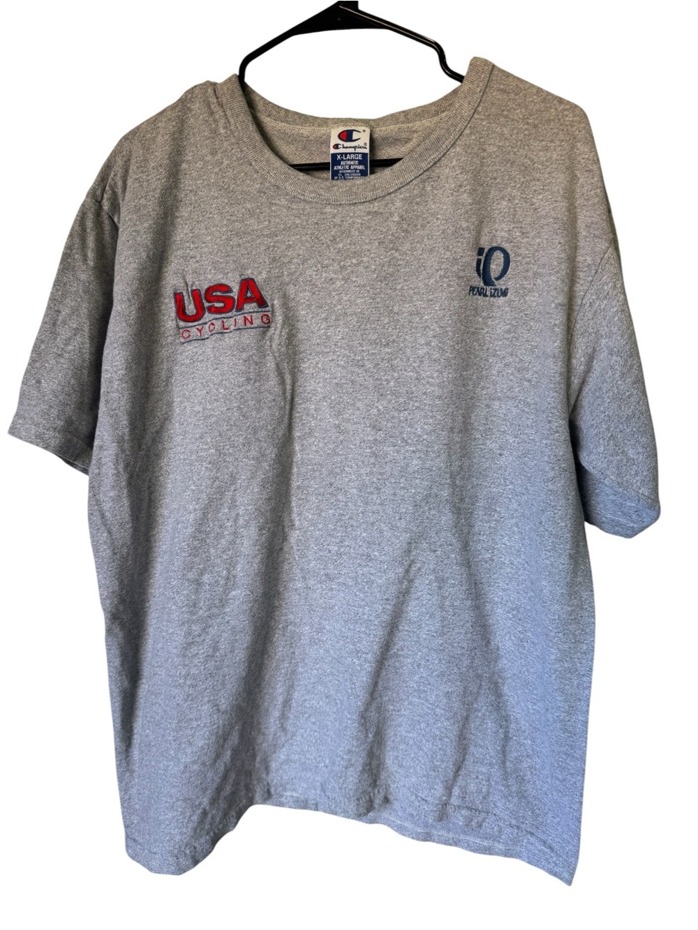 Vintage Champion Gray USA Cycling Olympics Red Embroidered Men’s XL T-Shirt RARE